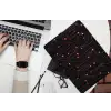 Gaming - Lijnen - Netwerk - Stippen - Rood laptophoes neopreen klein -bureau