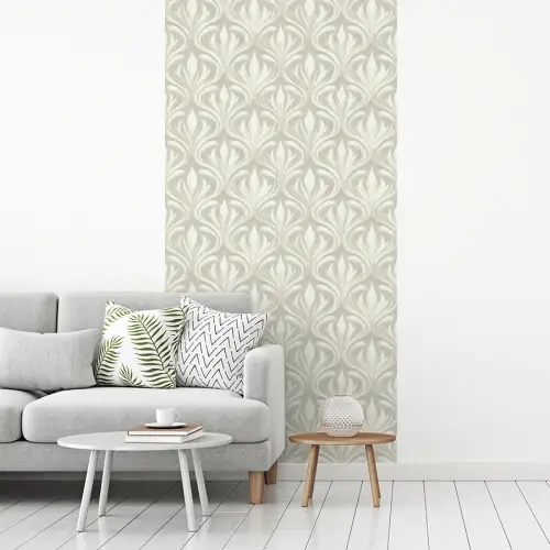 Barok - Patroon - Beige fotobehang vinyl groot 64 -woonkamer