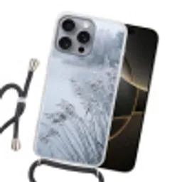 Riet - Bevroren - Winter - Natuur Hoesje iPhone 16 Pro Max met koord klein -sfeer1