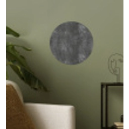 Donkergrijs - Ruw - Beton Wandcirkel behangsticker klein 186 -sfeer2