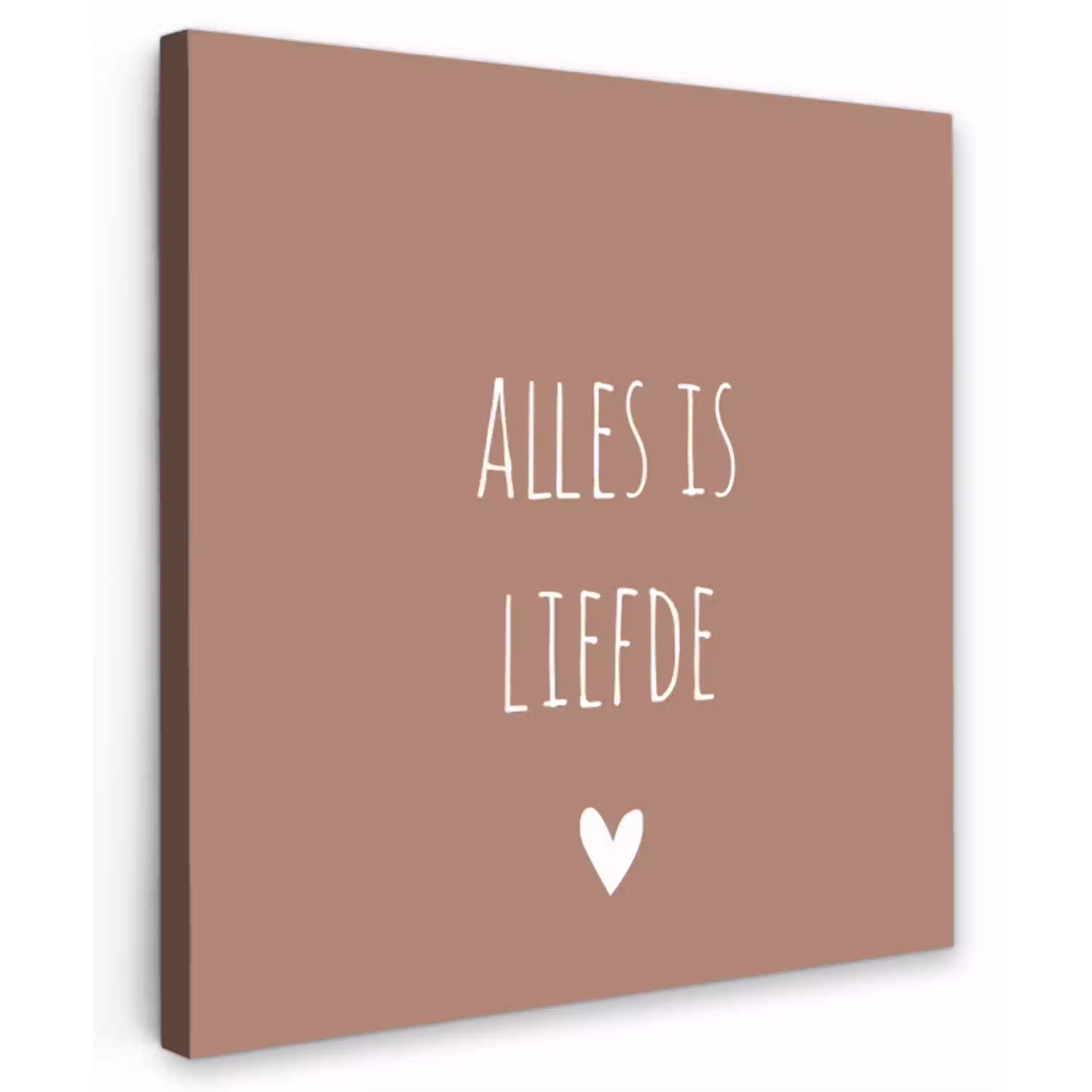 Quotes - Alles is liefde - Spreuken - Bløf Tuinposter op houten frame 2 cm dik klein -3d