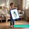 Blauw zeepaardje met grote ogen en luchtbellen Kinderkoffer - Blauw klein -sfeer2_NL