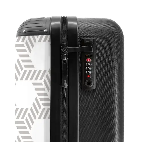 Grafisch - Patroon - Modern -  Opvallend - Begrensd NBS - Handbagage koffer - Kinderen Unisex middel 644 -slot