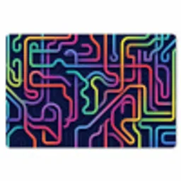 Retro - Abstract - Neon Placemat vinyl groot -zzsfeer1_Kitchenyeah-website