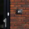 Zwarte houtblokken - Traditioneel Naambord Rechthoek middel -sfeer1-rechthoek-S