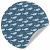 Klein - Oceaan - Golven - Blauw Wandcirkel behangsticker klein 186 -3d