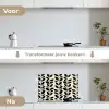 Botanisch - Dessin - Zwart - Beige keuken achterwand spatscherm klein 900 -voor_na_NL