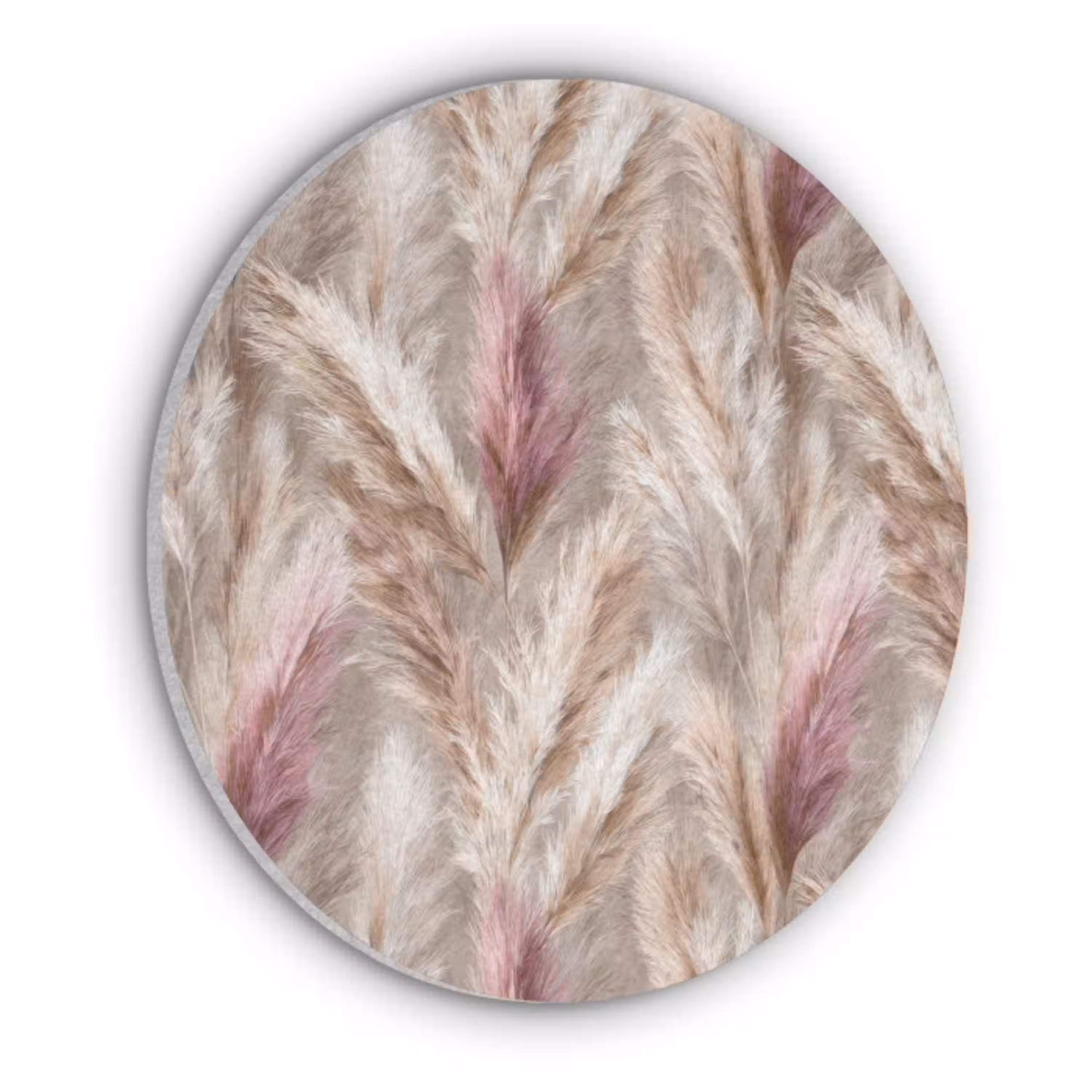 Pampasgras - Pluizig - Kleurrijk Akoestische PET Vilt - Rond klein 838 -3d