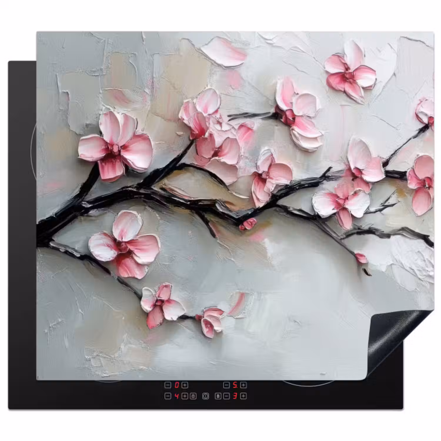 Inductie beschermer - Bloesem - Kunstzinnig - Roze - Sakura