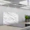 Marmer - Wit - Grijsgroen keuken achterwand spatscherm klein 900 -3d_schuin