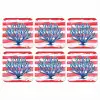 Koraal - Verfstructuur - Rood - Blauw onderzetter kurk middel -3d