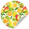 Kiwi - Sinasappel - Mango - Perzik Wandcirkel behangsticker klein 186 -3d