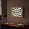 Zebra - Print - Klassiek - Zwart Light Box met batterij (Wandlamp) middel 907 -sfeer1