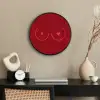 Minimalistisch - Lijnillustratie - Rood Fotolijst rond zonder passe partout klein -sfeer1