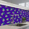 Paars - Groen - Druiven - Blaadjes keuken achterwand 2 middel 871 -3d_schuin