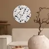 Terrazzo -  Patroon - Kleurrijk - Klei Wandcirkel kunststof plaat 5mm dik klein 188 -sfeer1