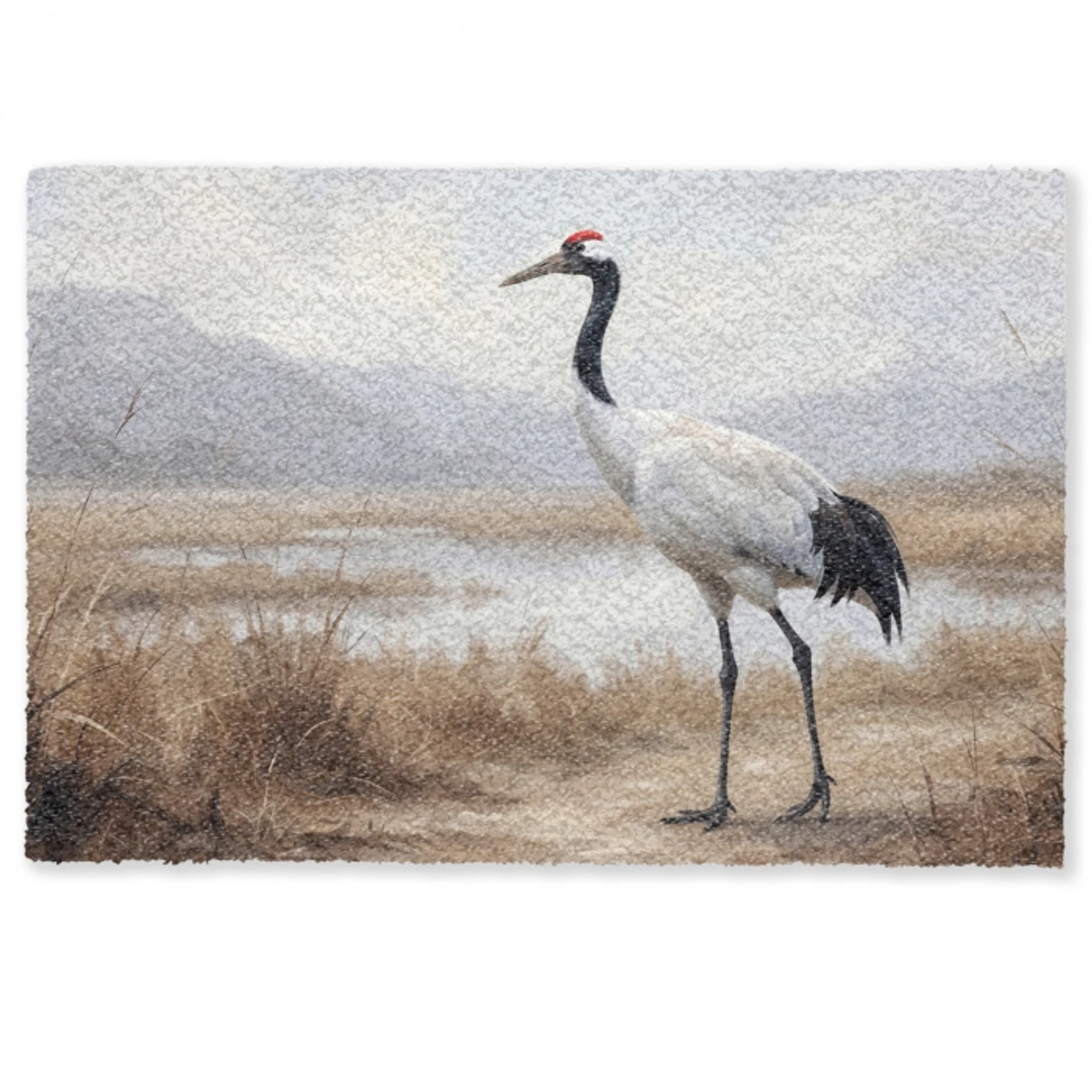 Kraanvogel - Natuur - Realistisch Deurmat klein -zkaufland3d