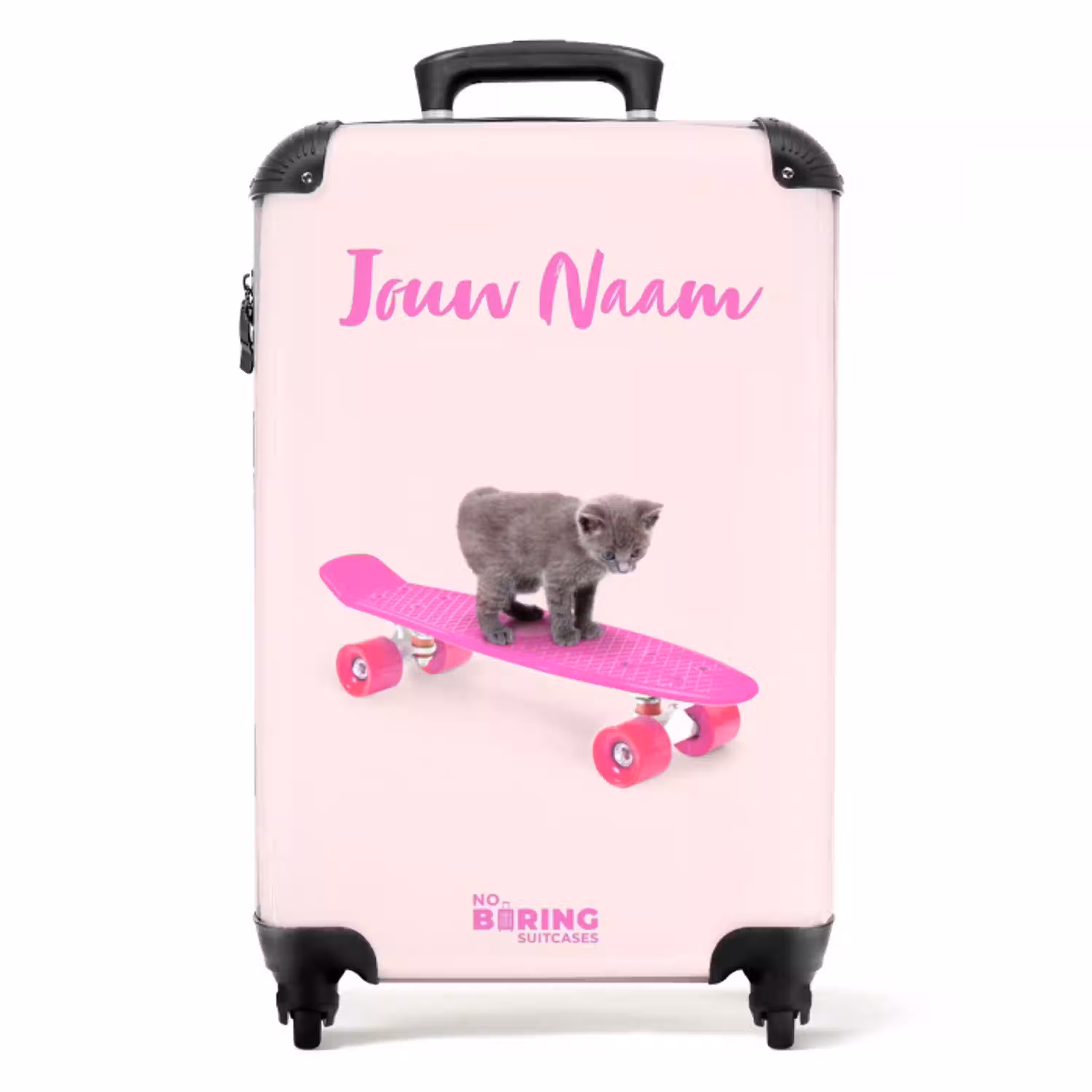 Wheely whiskers NBS - Handbagage koffer - Kinderen Unisex middel -productfoto_recht