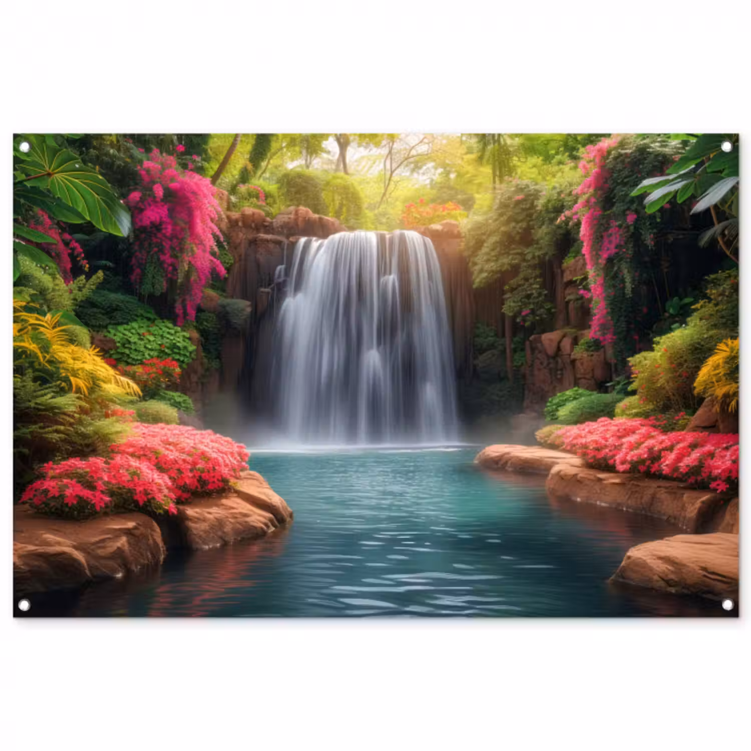 Tuinposter - Betoverende Waterval in de Tropen