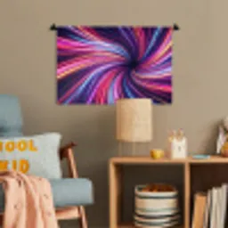Abstract - Swirl - Futuristic - Neon Wandkleed katoen klein -wsfeer4_kind