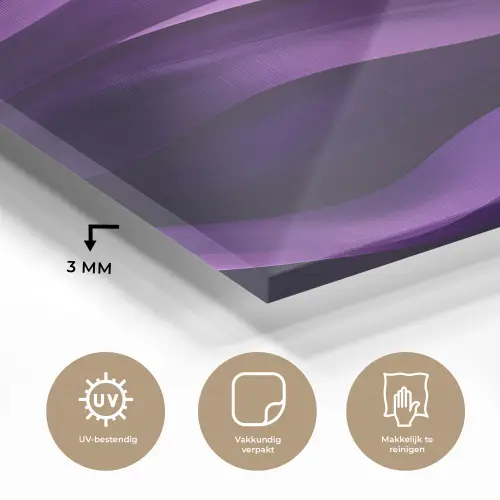 Golven - Abstract - Paars plexiglas 5mm klein -sfeer2