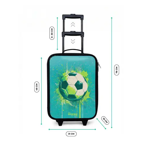 Voetbal - Verfspatten - Groen - Blauw Kinderkoffer - Zwart klein -productfoto_formaten