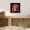 Graffiti - Leeuw - Bril - Zwart aluminium wit klein -sfeer3