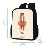 Bruin paard in gallop Rugzak - Zwart middel -productfoto_formaten
