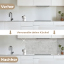 Beton - Grijs - Industrieel - Patroon keuken achterwand 2 middel 871 -voor-na_DE