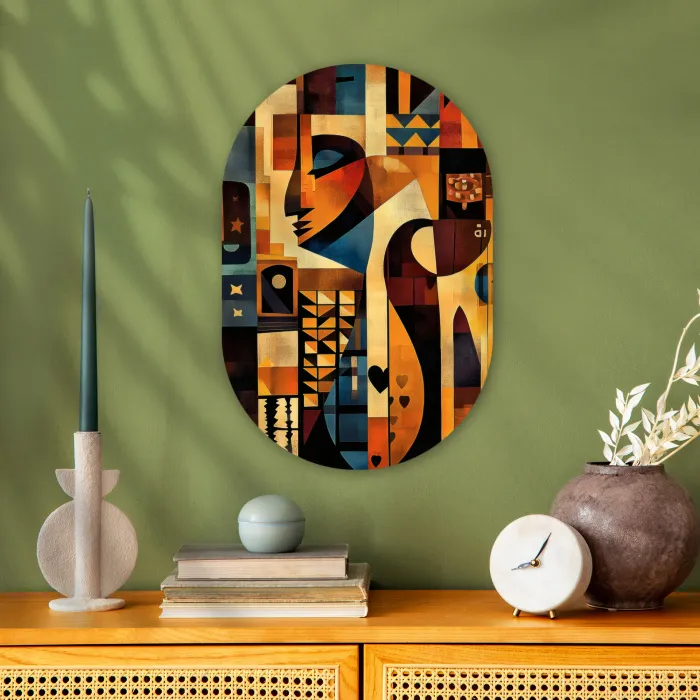 Figuren - Abstract - Symbolen Wandcirkel Ovaal Forex klein -sfeer2
