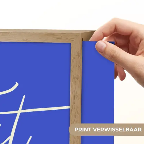 Blauw - I am that woman - Sierlijk - Minimalistisch Light Box met batterij (Wandlamp) middel -USP_websiteprintNL