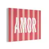 Amor - Strepen - Rood - Roze PET vilt klein -3d