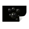 Discoballen - Minimalistisch - Zwart Muursticker klein -3d