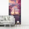 Eiffeltoren - Parijs - Roze fotobehang vinyl groot -woonkamer
