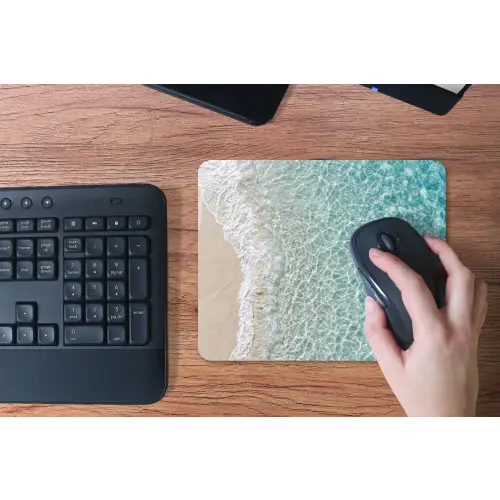 Kust - Zand - Blauw muismat rubber klein -toetsenbord