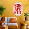 Blokletters - Rood - Kartelrand Wandcirkel Ovaal Glas middel -sfeer4