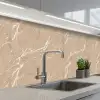 Beige - Marmer - Organisch - Wit keuken achterwand 2 middel 871 -3d_schuin