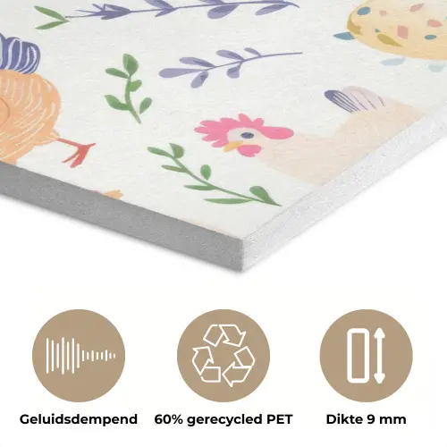 Patroon - Kip - Paaseieren PET vilt klein -closeup_NL