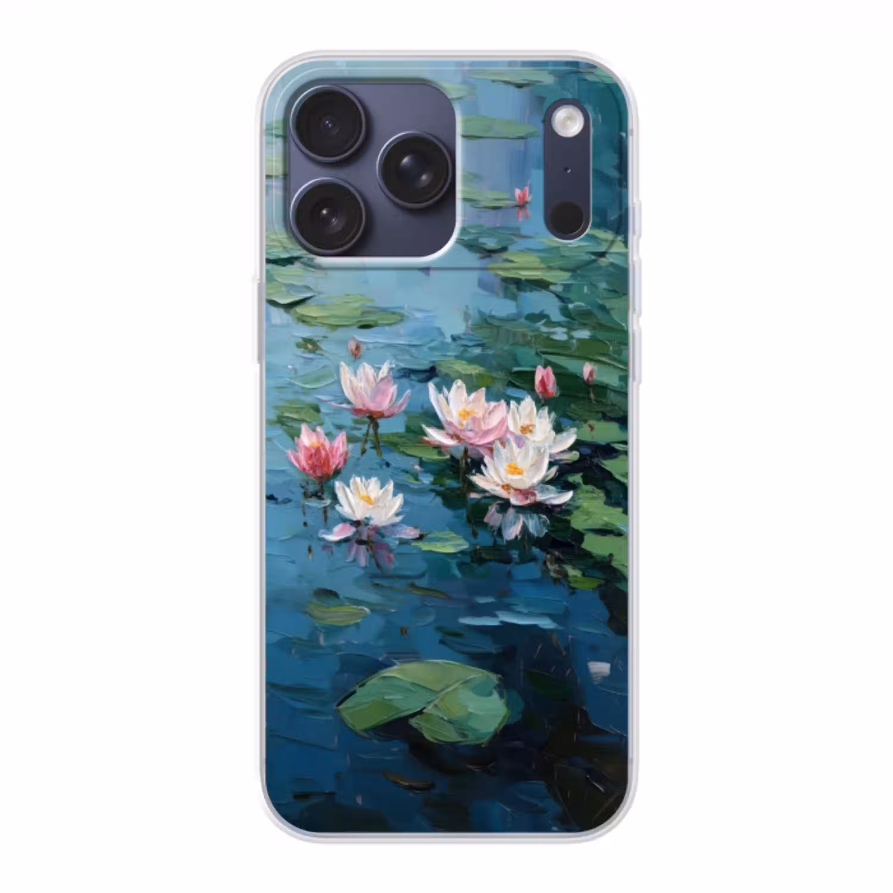 Waterlelies - Bloemen - Roze - Water Telefoonhoesje iPhone 17 Pro Max klein -3d