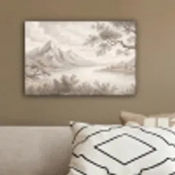 Landschap - Bergen - Meer - Natuur canvas 2cm klein -sfeer3
