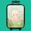 Roze octopus met een lach Kinderkoffer - Zwart klein -zzz_website3d_nbs