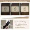 Bloemen - Illustratie - Geruit - Groen Light Box met batterij (Wandlamp) middel -USP_dimbaarNL