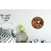 Vijzel - Kruiden - Lepels - Specerijen - Bruin - Peper Wandcirkel aluminium klein -kinderkamer