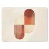 Bogen - Beige - Vormen muismat rubber klein -3d