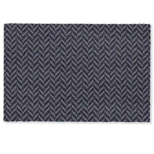 Plaid - Patroon - Visgraad - Blauw Deurmat klein 898 -zkaufland3d