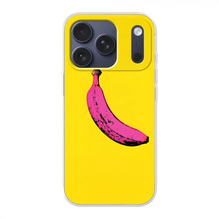 Banaan - Grafisch - Geel Telefoonhoesje iPhone 17 Pro klein -3d