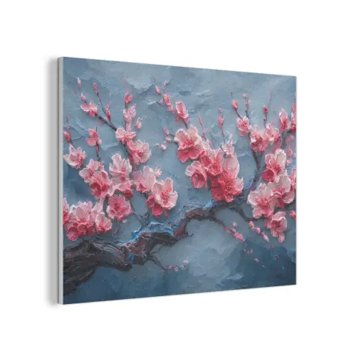 Bloesem - Bloem - Roze - Tak PET vilt klein -3d