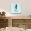 Blauw - Ananas - Disco - Discobal aluminium wit klein -sfeer3