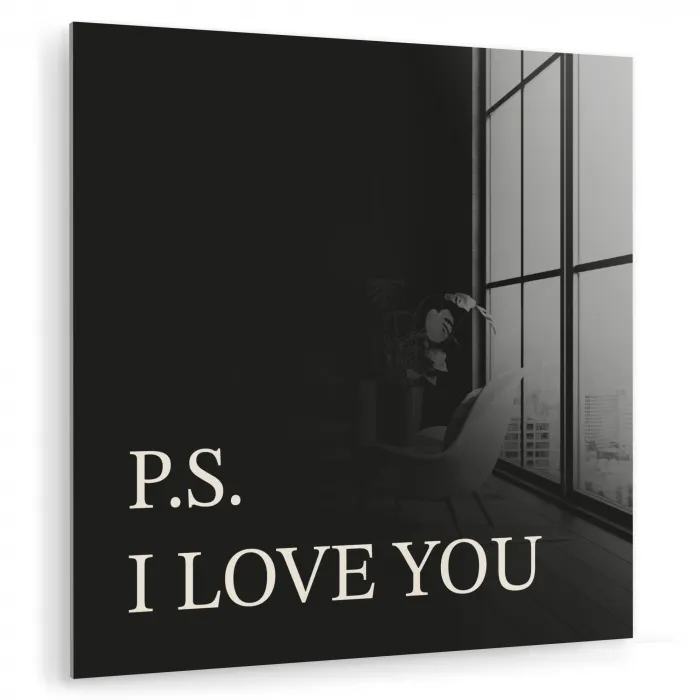 Zwart - Minimalistisch - Valentijn plexiglas 5mm klein -zzzproduct_nieuw