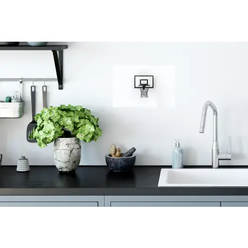Basketbalbord - Minimalistisch - Zwart Muursticker klein -keuken